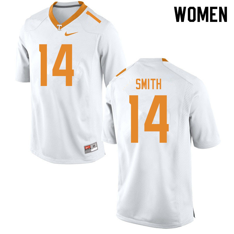 Women #14 Spencer Smith Tennessee Volunteers College Football Jerseys Sale-White